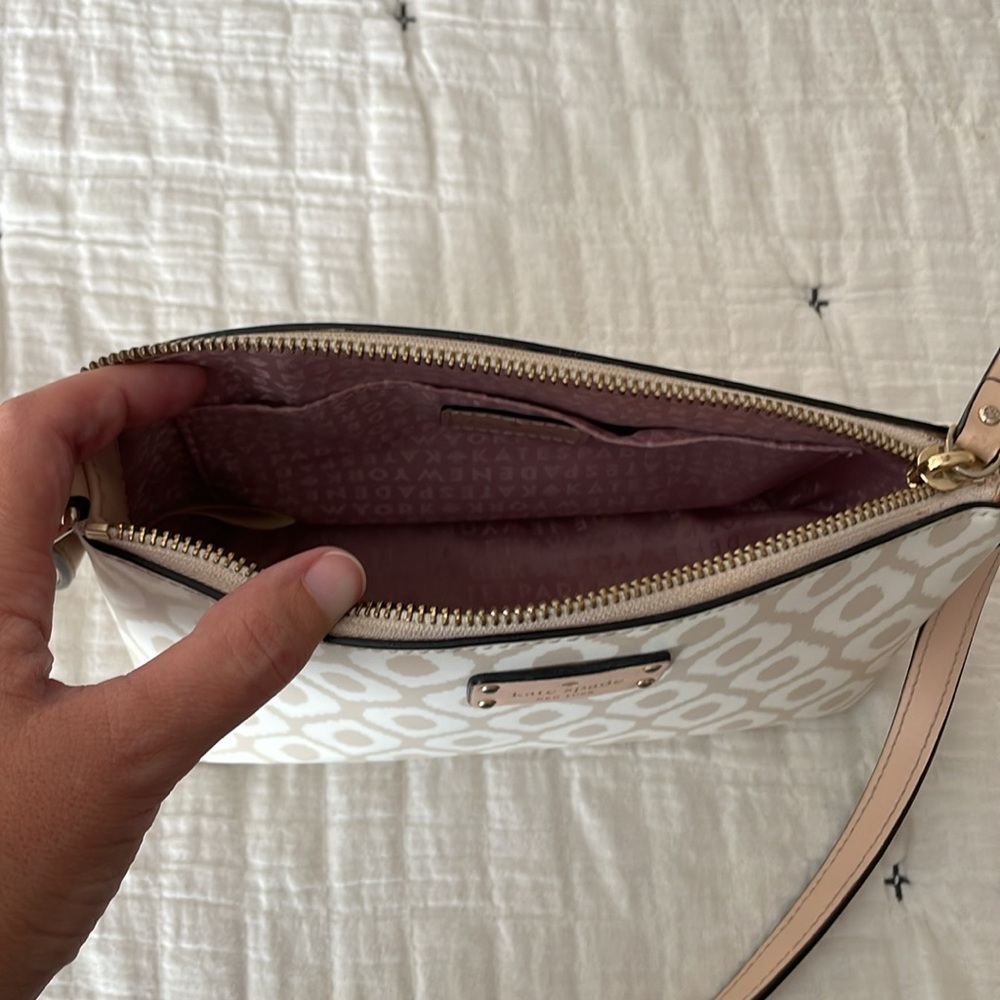 KATE SPADE New York Grove Street Millie Ikat Crossbody Bag in Cream / Cardamom - Picture 10 of 15